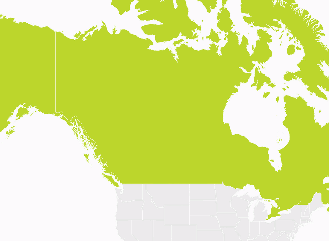 Kanada ve Alaska Haritası
